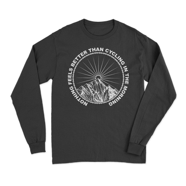 Cycling In The Morning Men Long Sleeve Shirt